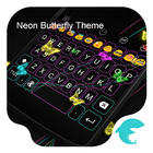 Emoji Keyboard-Neon Butterfly icono