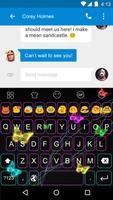 Emoji Keyboard-Neon Butterfly captura de pantalla 3