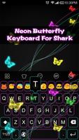 Emoji Keyboard-Neon Butterfly screenshot 1