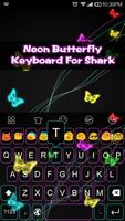 1 Schermata Emoji Keyboard-Neon Butterfly