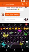 Emoji Keyboard-Neon Butterfly 스크린샷 2