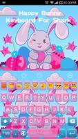 Emoji Keyboard-Happy Bunny постер