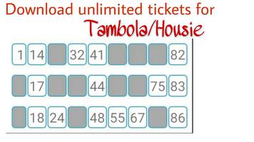 Tambola ticket generator الملصق