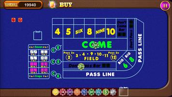 Craps Table Crapshoot Dice screenshot 1