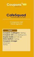 برنامه‌نما CafeSquad Coupon عکس از صفحه