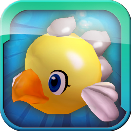 Flying cute bird　3D