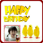 Birthday card photo frame icon