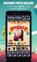 Happy Birthday Photo Collage Affiche