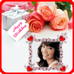 Birthday greeting photo frame