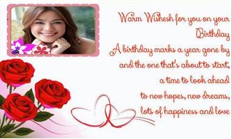 Birthday greeting photo frame imagem de tela 2