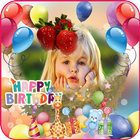 Birthday Cake Photo Frames Maker आइकन