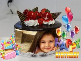 Birthday Cake Photo Frames Maker syot layar 2