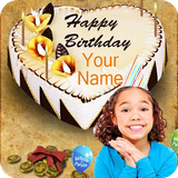 Photo Name on Birthday Cake ✅ icon