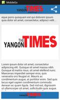 Yangon Times Affiche