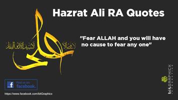 Hazrat Ali RA Quotes poster
