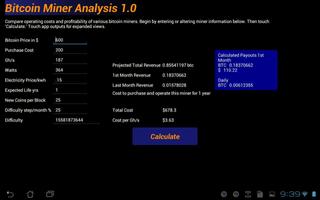 Bitcoin Miner Analysis 1.0 capture d'écran 2