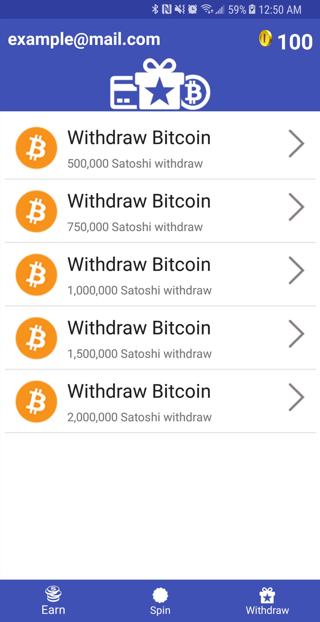 Bitcoin Spin Earn Free Bitcoin By Playing A Game For Android Apk - 