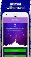 Hashflare - cloud mining bitcoin on the phone Affiche