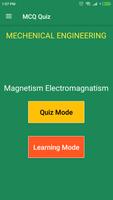 Magnetism Electromagnetism MCQ Quiz poster