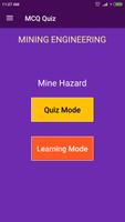 Mine Hazards (Mining Engineering) MCQ Quiz poster