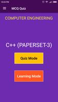 C++ (Paperset 3) MCQ Quiz poster