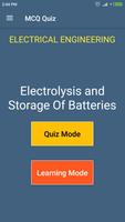 Electrolysis & Storage of Batteries MCQ Quiz poster