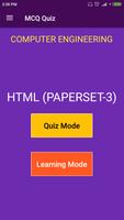 HTML (Paperset 3) MCQ Quiz poster