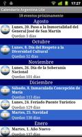 Calendario Feriados Argentina captura de pantalla 1