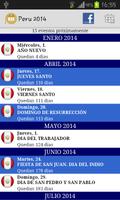 Calendario Feriados Peru Poster