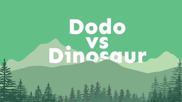 Dodo vs Dinosaur Affiche