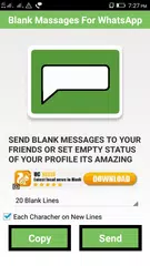 Blank text for whatsapp APK download