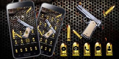 Dark Golden Bullet Gun Theme screenshot 3