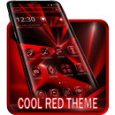 Czarny fajny czerwony motyw aplikacja
