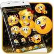 Tema Emoji con glitter nero