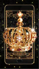 Black Gold Crown Theme APK download