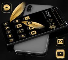 Black Gold Feather Theme โปสเตอร์