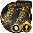 Black Golden Wild Lion Theme icon