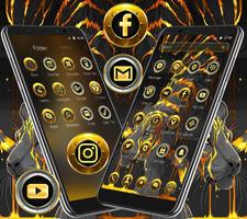 Black Golden Wild Lion Theme screenshot 1