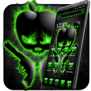 Black Green Crystal Apple Theme APK
