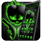Black Green Crystal Apple Theme иконка