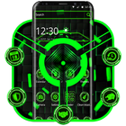 Siyah Yeşil Teknoloji Teması simgesi
