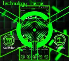 برنامه‌نما Black Green Technology Theme عکس از صفحه