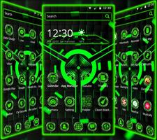 برنامه‌نما Black Green Technology Theme عکس از صفحه