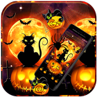 Black Halloween Cat Theme Zeichen