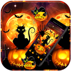 Black Halloween Cat Theme ไอคอน