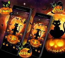 Black Halloween Cat Theme ภาพหน้าจอ 2