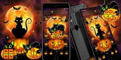 Black Halloween Cat Theme imagem de tela 3