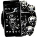 Czarny Horror Skull Theme aplikacja