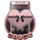 Black Lace Pink Heart Theme-icoon