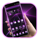 Abstract Black Purple Light Theme aplikacja